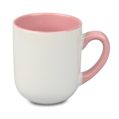 Coffee mug for sublimation with colour handle and inside